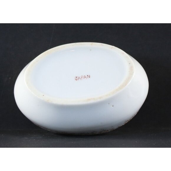 Porcelain Vanity Jar Trinket Box Pink Roses 1950s GC 2.25" Tall Vintage - Picture 13 of 14